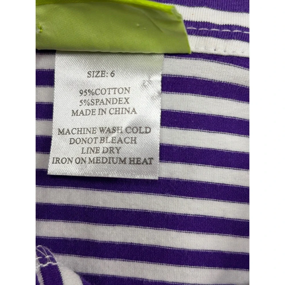 Classic Whimsy Boys Purple White Striped Football Polo Shirt Size 6